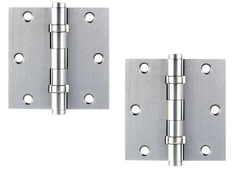 Emtek Heavy Duty Solid Brass Ball Bearing Hinge, 3.5" x 3.5" with Square Corners in Satin Nickel finish