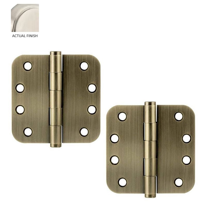 Emtek Heavy Duty Solid Brass Plain Bearing Hinge, 4" x 4" with 5/8" Radius Corners in Polished Chrome finish