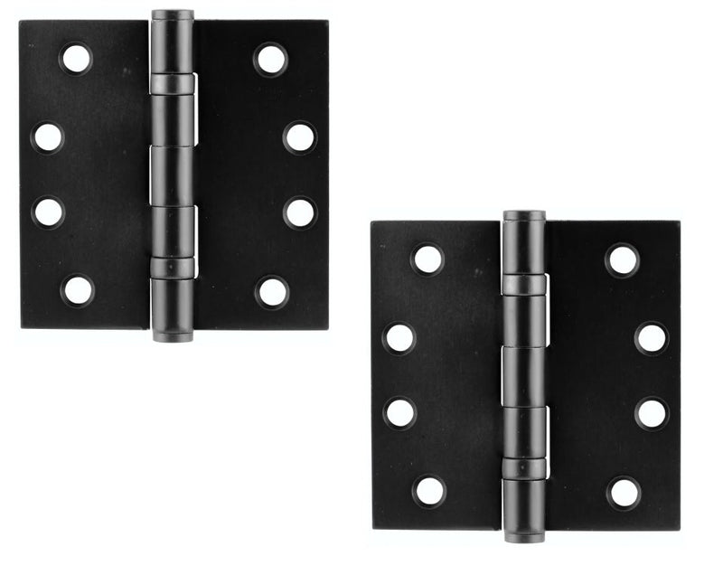 Emtek Heavy Duty Steel Ball Bearing Hinge, 4" x 4" with Square Corners in Medium Bronze Patina finish