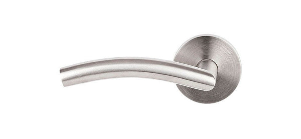 Emtek Passage Dresden Lever With Disk Rosette - Left Handed in Brushed Stainless Steel finish