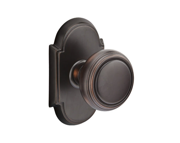 Emtek Passage Norwich Knob With #8 Rosette in Oil Rubbed Bronze finish