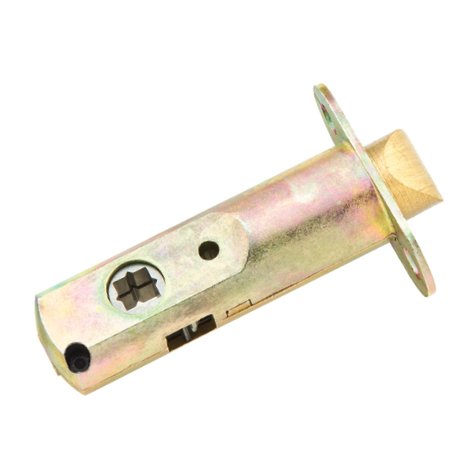 Emtek Privacy 28 Degree Rotation Latch with 2 3/4" Backset in Polished Brass finish