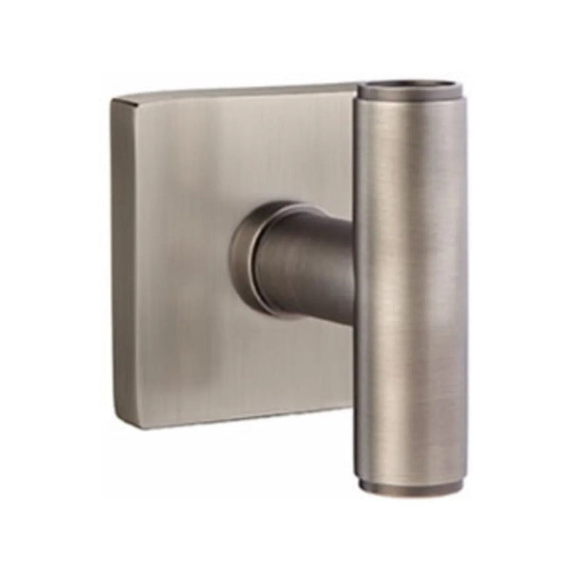 Emtek Privacy Ace Knob With Square Rosette in Pewter finish