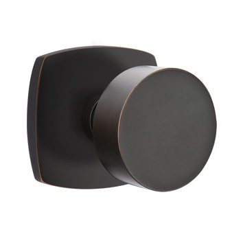 Emtek Privacy Round Knob With Urban Modern Rosette in Oil Rubbed Bronze finish