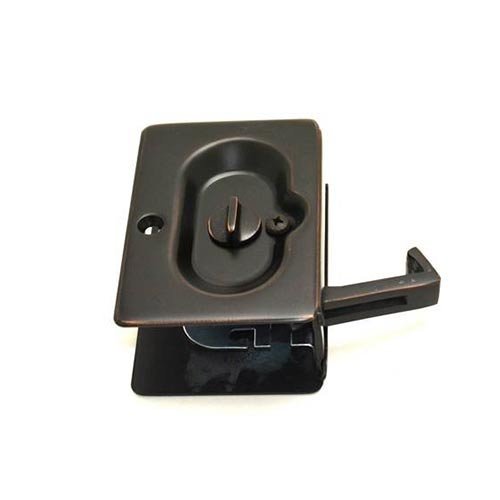 Emtek Privacy Standard Pocket Door Lock in Oil Rubbed Bronze finish