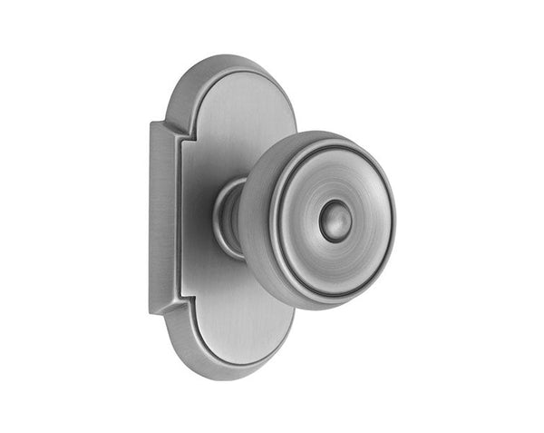 Emtek Privacy Waverly Knob With #8 Rosette in Pewter finish