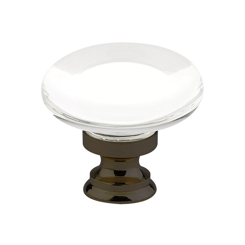 The Emtek Providence Glass Cabinet Knob in Oil Rubbed Bronze finish