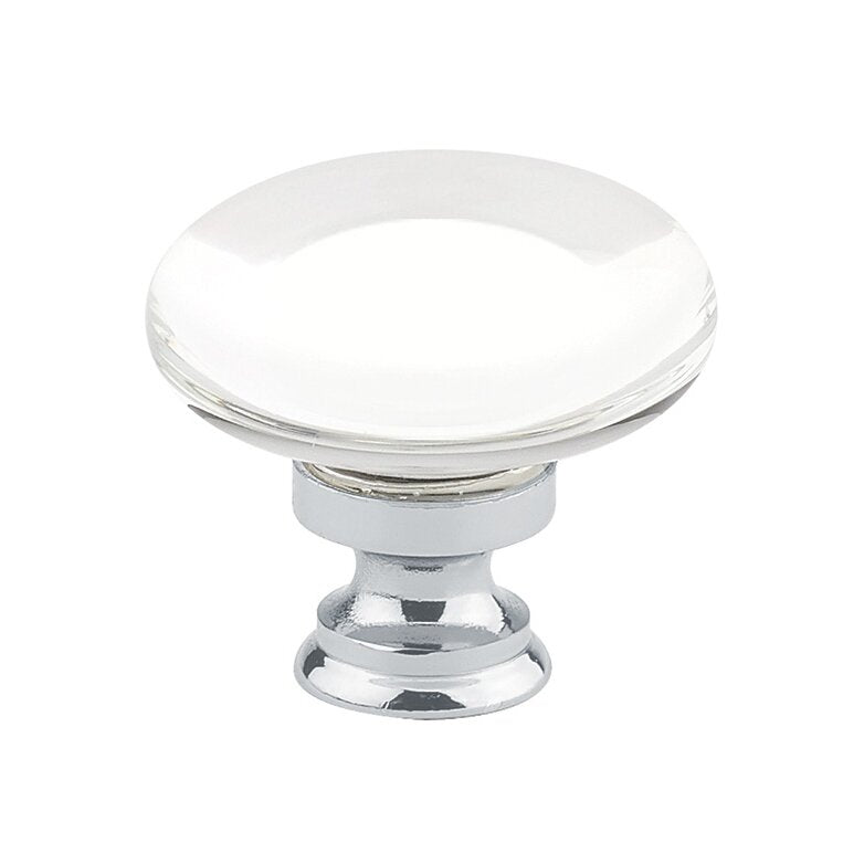 The Emtek Providence Glass Cabinet Knob in Polished Chrome finish