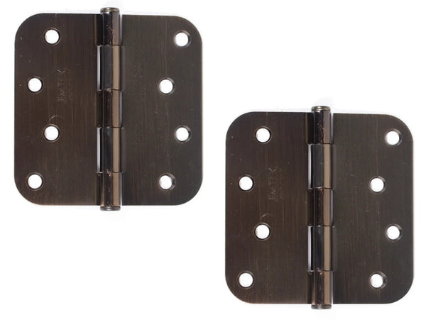 Emtek-Residential Duty Steel Plain Bearing Hinge, 4" x 4" with 5/8" Radius Corners-Oil Rubbed Bronze-Coastal Hardware Store