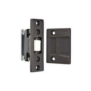 The Emtek Roller Door Catch in Medium Bronze finish