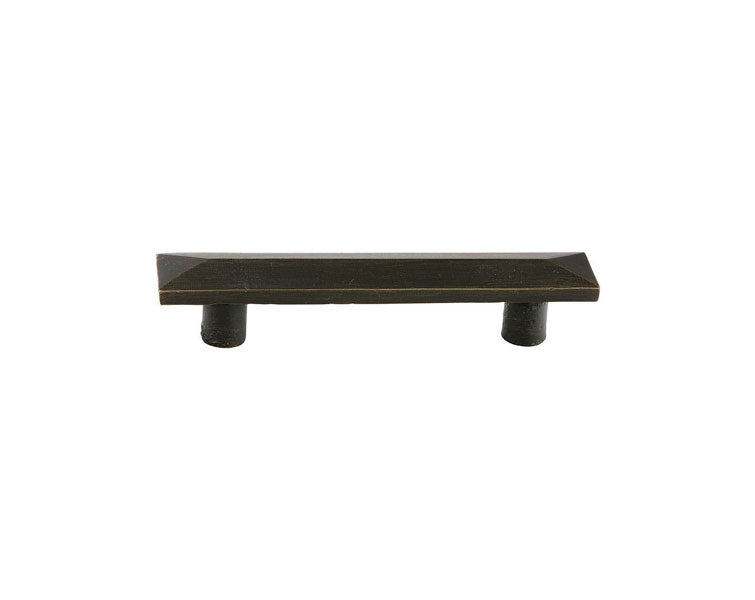 Emtek Sandcast Bronze Pyramid Cabinet Pull, 6" Center to Center in Medium Bronze Patina finish