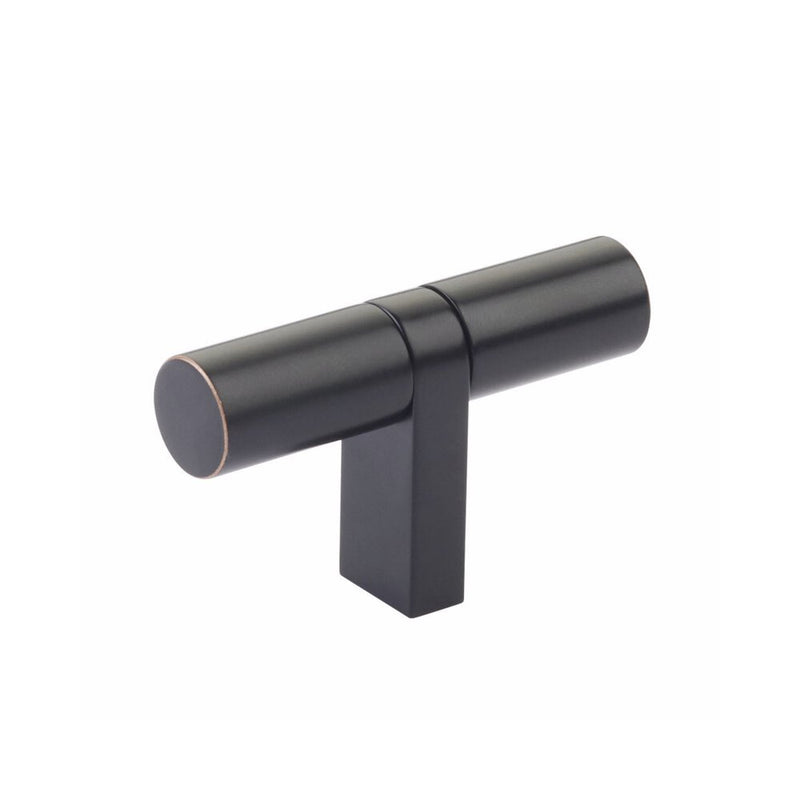 Emtek Select Bar Smooth Cabinet T-Knob, 2 1/4" in Oil Rubbed Bronze finish