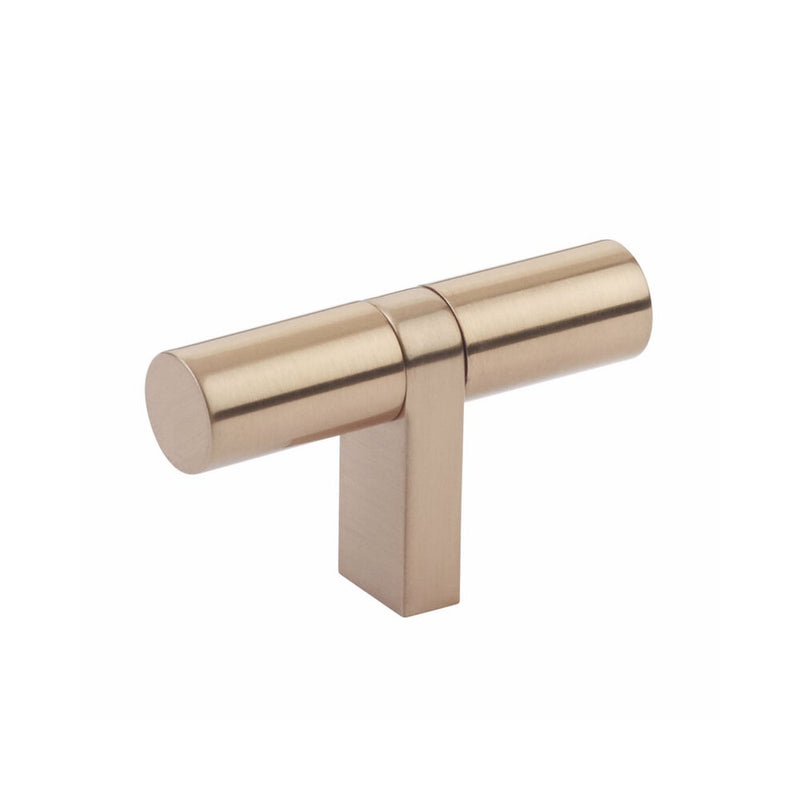 Emtek Select Bar Smooth Cabinet T-Knob, 2 1/4" in Satin Copper finish