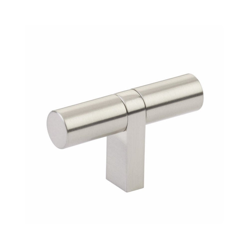 Emtek Select Bar Smooth Cabinet T-Knob, 2 1/4" in Satin Nickel finish