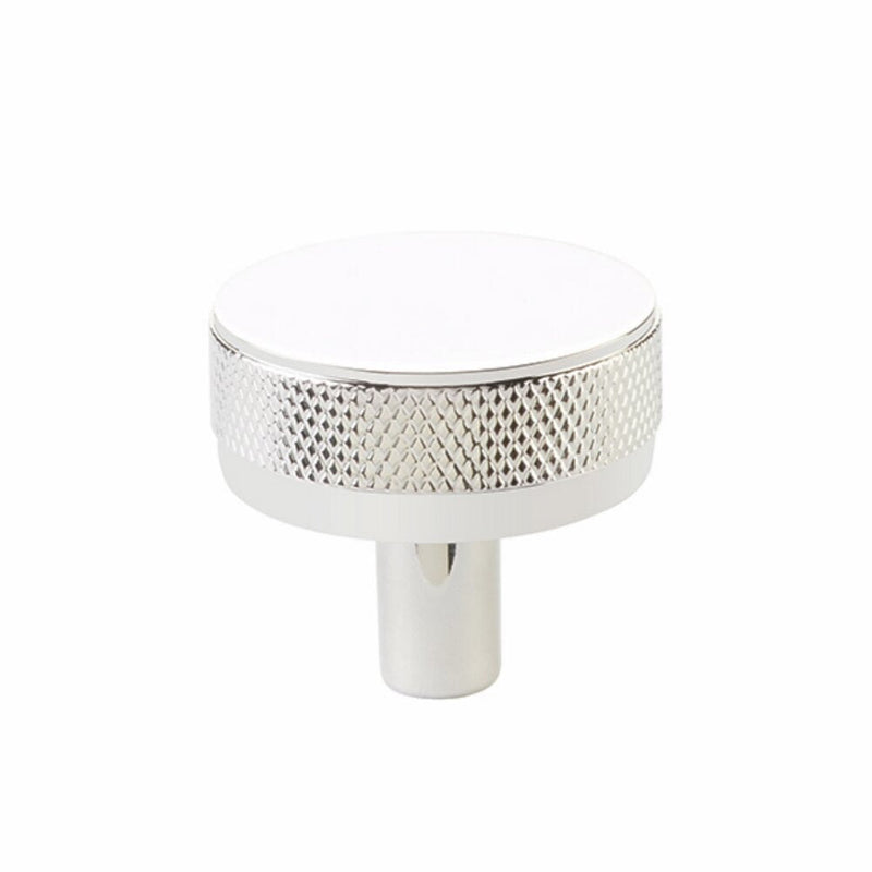 Emtek Select Conical Knurled Cabinet Knob in Lifetime Polished Nickel finish