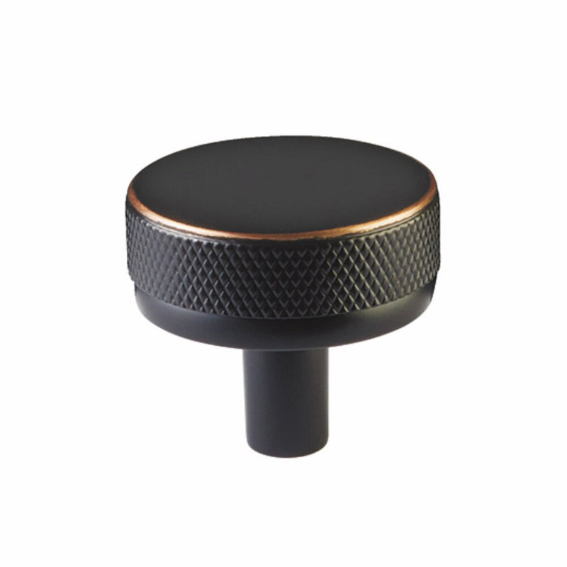 Emtek Select Conical Knurled Cabinet Knob in Oil Rubbed Bronze finish