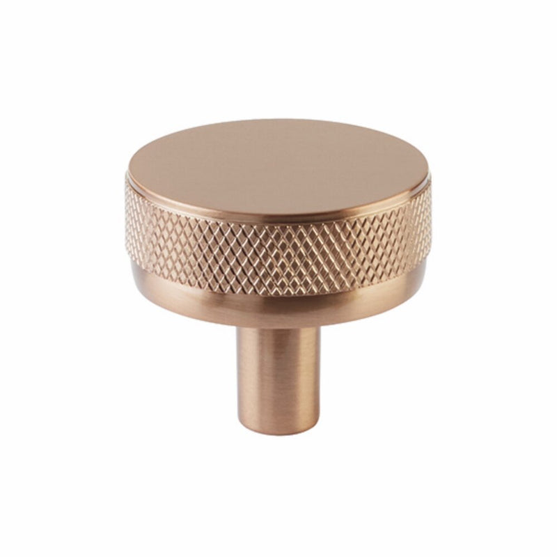 Emtek Select Conical Knurled Cabinet Knob in Satin Copper finish