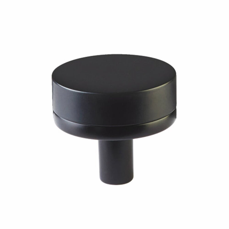 Emtek Select Conical Smooth Cabinet Knob in Flat Black finish