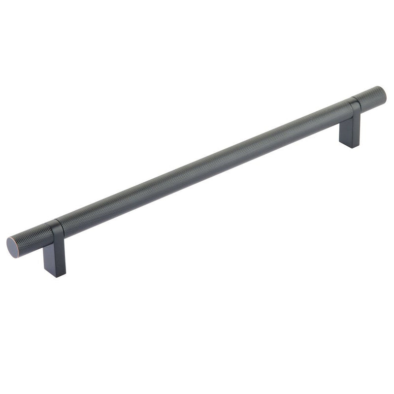 Emtek Select Knurled Cabinet Bar Pull, 10" C-to-C in Oil Rubbed Bronze finish