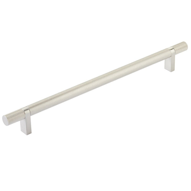 Emtek Select Knurled Cabinet Bar Pull, 10" C-to-C in Satin Nickel finish