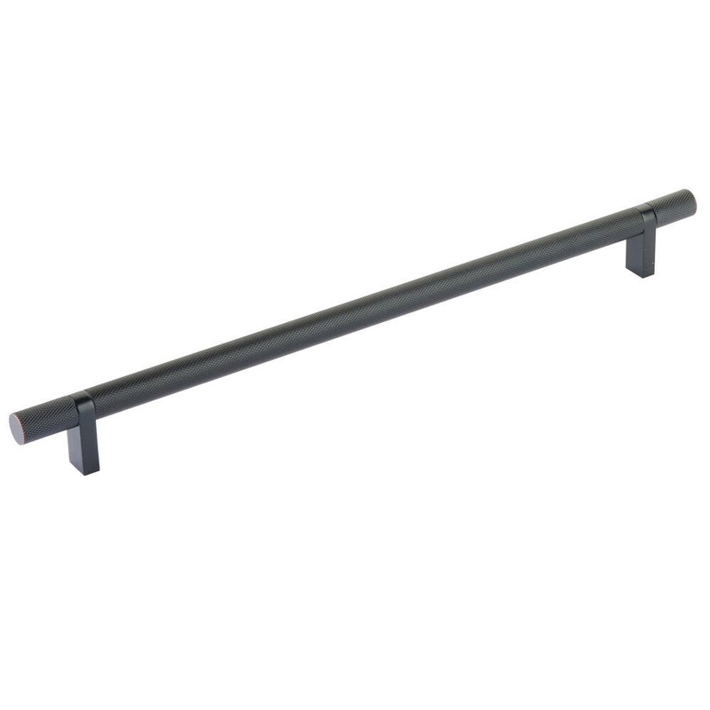 Emtek Select Knurled Cabinet Bar Pull, 12" C-to-C in Oil Rubbed Bronze finish