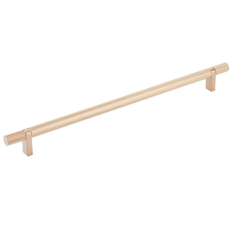 Emtek Select Knurled Cabinet Bar Pull, 12" C-to-C in Satin Copper finish