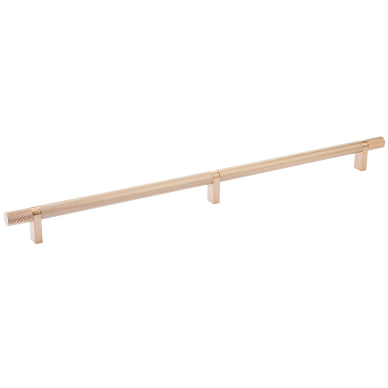 Emtek Select Knurled Cabinet Bar Pull, 16" C-to-C in Satin Copper finish