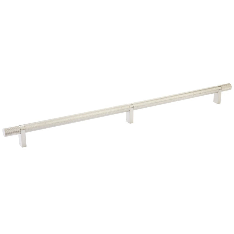 Emtek Select Knurled Cabinet Bar Pull, 16" C-to-C in Satin Nickel finish