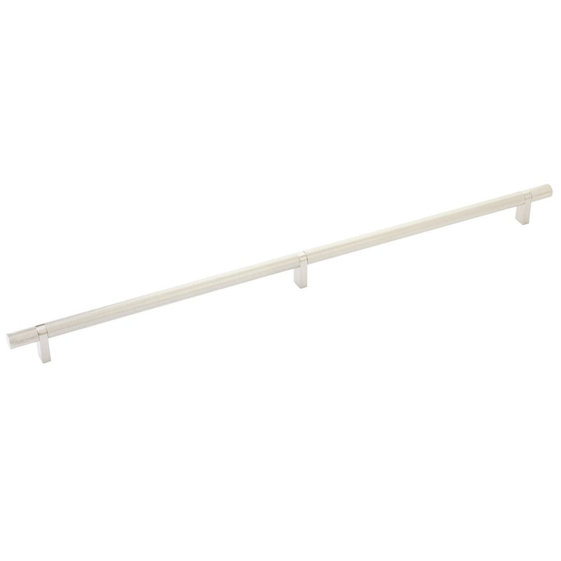 Emtek Select Knurled Cabinet Bar Pull, 20" C-to-C in Satin Nickel finish