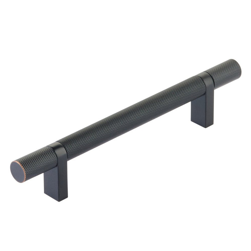 Emtek Select Knurled Cabinet Bar Pull, 5" C-to-C in Oil Rubbed Bronze finish