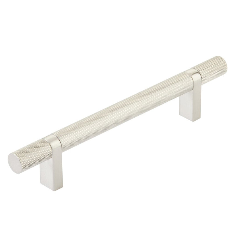 Emtek Select Knurled Cabinet Bar Pull, 5" C-to-C in Satin Nickel finish