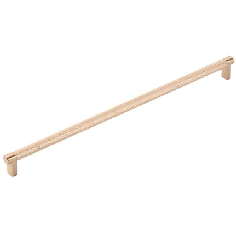 The Emtek Select Rectangular Stem Knurled Appliance Pull in Satin Copper finish