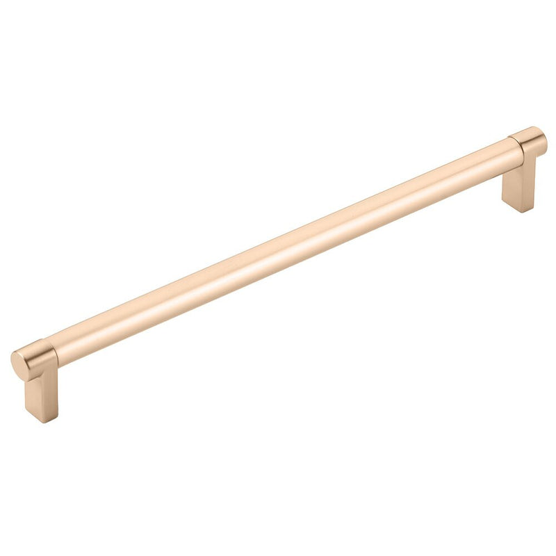 Emtek Select Rectangular Stem Smooth Cabinet Pull, 10" C-to-C in Satin Copper finish