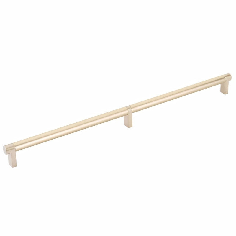 Emtek Select Rectangular Stem Smooth Cabinet Pull, 16" C-to-C in Satin Brass finish