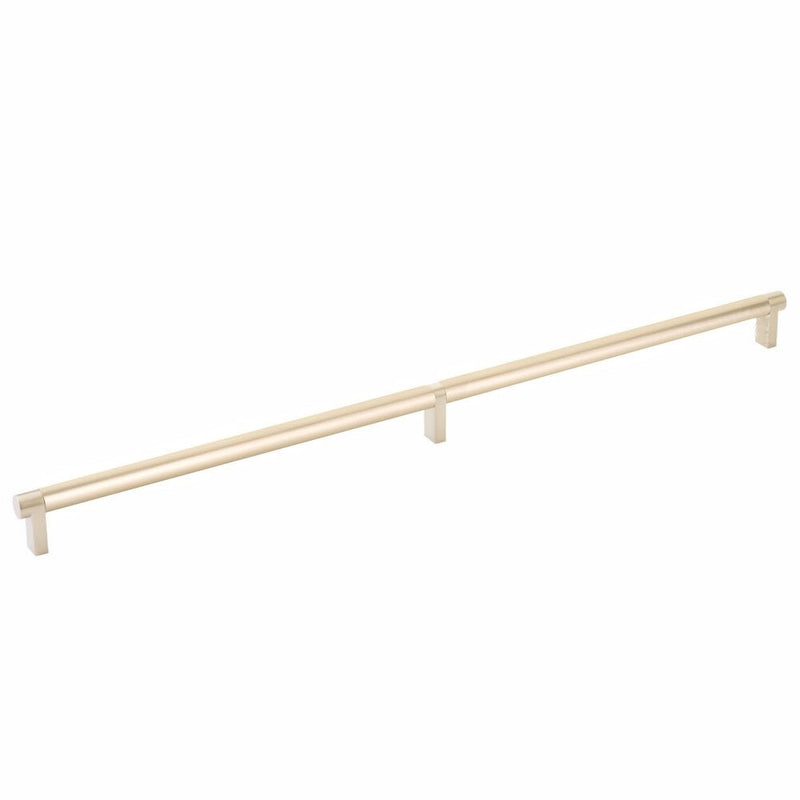 Emtek Select Rectangular Stem Smooth Cabinet Pull, 20" C-to-C in Satin Brass finish