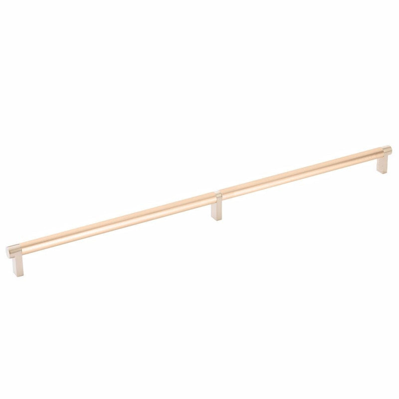 Emtek Select Rectangular Stem Smooth Cabinet Pull, 20" C-to-C in Satin Copper finish