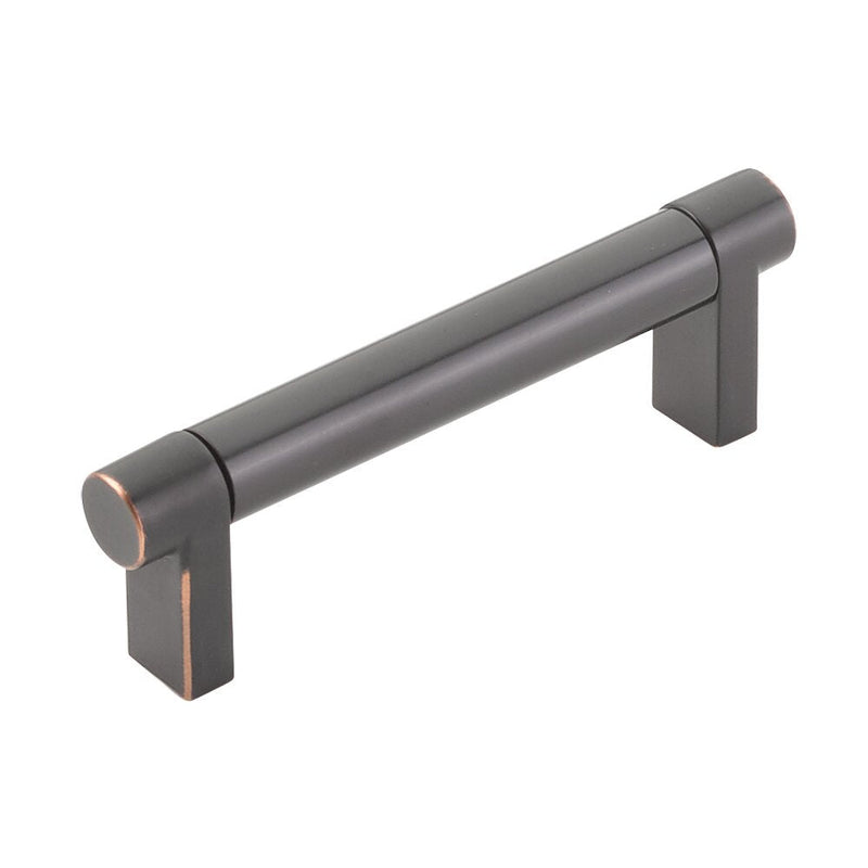 Emtek Select Rectangular Stem Smooth Cabinet Pull, 3 1/2" C-to-C in Oil Rubbed Bronze finish