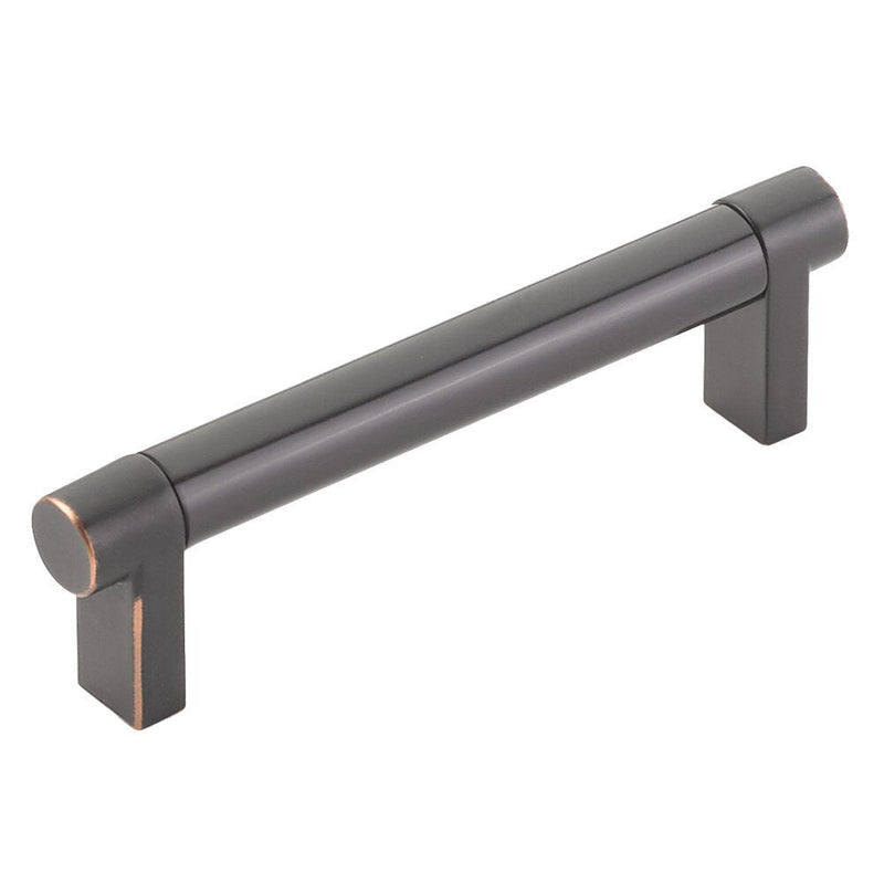 Emtek Select Rectangular Stem Smooth Cabinet Pull, 4" C-to-C in Oil Rubbed Bronze finish