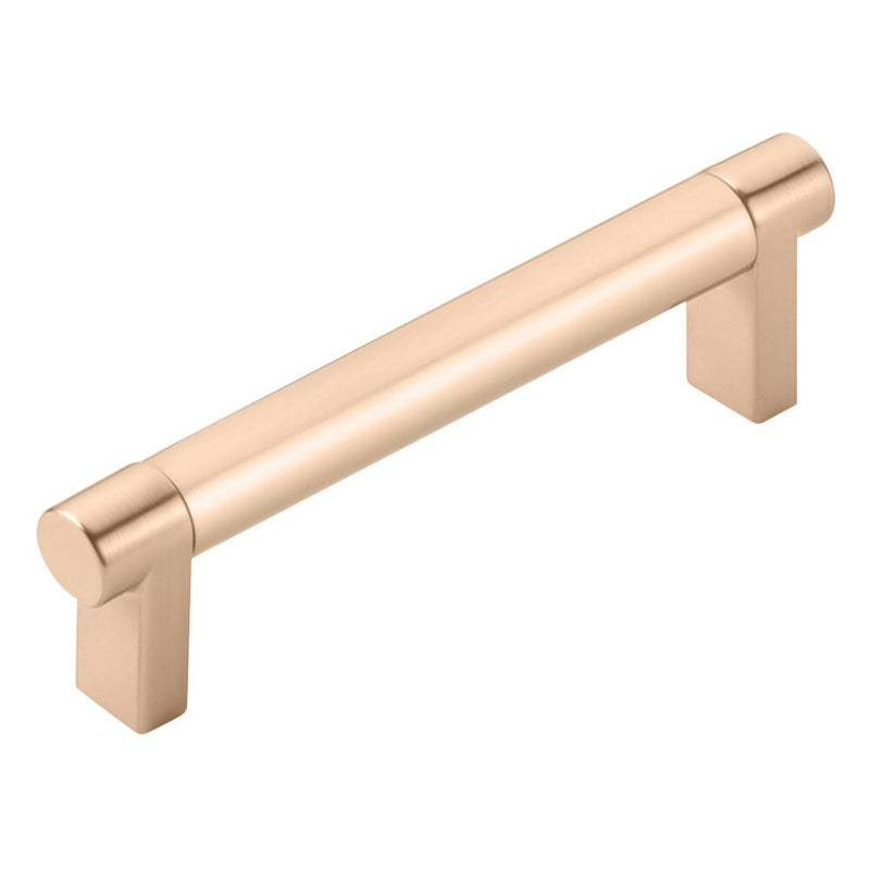 Emtek Select Rectangular Stem Smooth Cabinet Pull, 4" C-to-C in Satin Copper finish