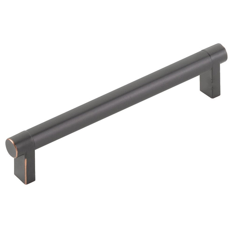 Emtek Select Rectangular Stem Smooth Cabinet Pull, 6" C-to-C in Oil Rubbed Bronze finish