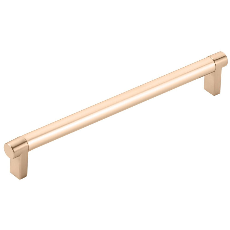 Emtek Select Rectangular Stem Smooth Cabinet Pull, 8" C-to-C in Satin Copper finish