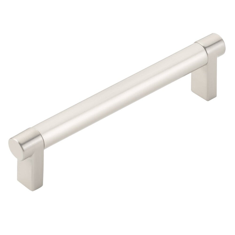 The Emtek Select Rectangular Stem Smooth Cabinet Pull in Satin Nickel finish