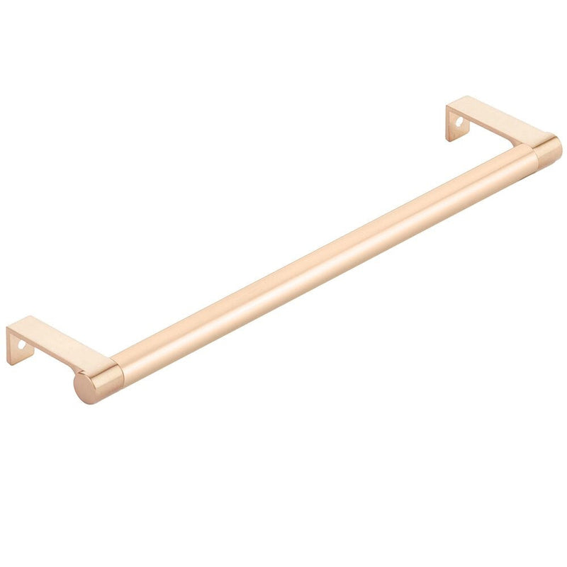 Emtek Select Round Smooth Cabinet Edge Pull, 10 1/4" C-to-C in Satin Copper finish