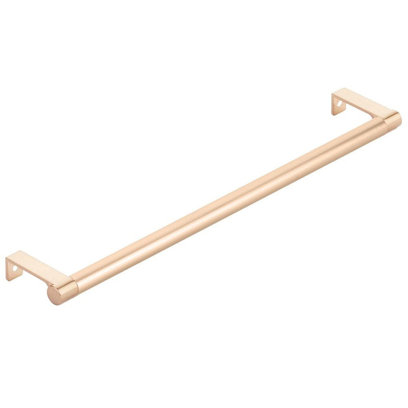 Emtek Select Round Smooth Cabinet Edge Pull, 12 1/4" C-to-C in Satin Copper finish