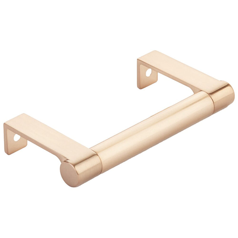 Emtek Select Round Smooth Cabinet Edge Pull, 3 3/4" C-to-C in Satin Copper finish