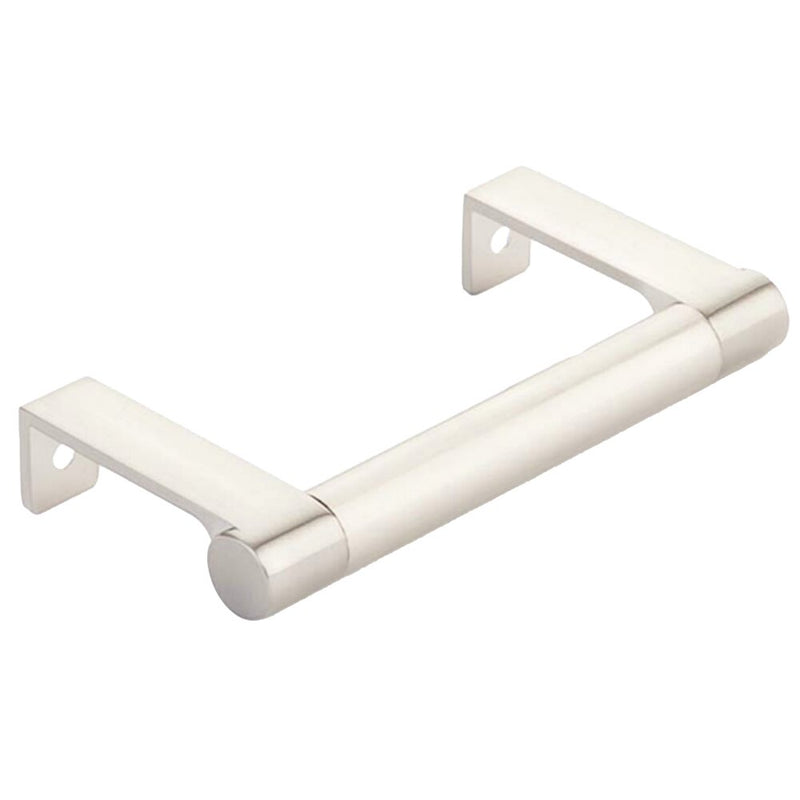 Emtek Select Round Smooth Cabinet Edge Pull, 3 3/4" C-to-C in Satin Nickel finish