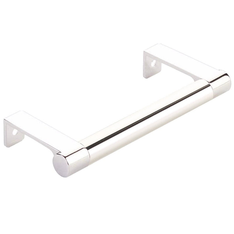 Emtek Select Round Smooth Cabinet Edge Pull, 4 1/4" C-to-C in Lifetime Polished Nickel finish