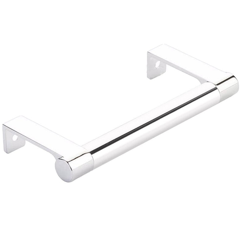 Emtek Select Round Smooth Cabinet Edge Pull, 4 1/4" C-to-C in Polished Chrome finish