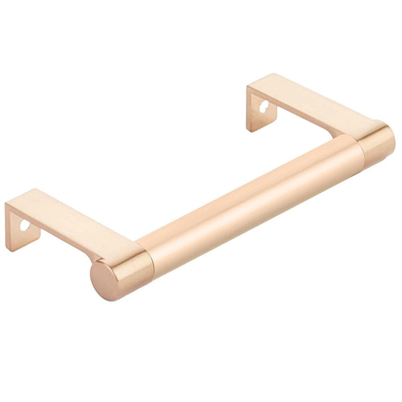 Emtek Select Round Smooth Cabinet Edge Pull, 4 1/4" C-to-C in Satin Copper finish