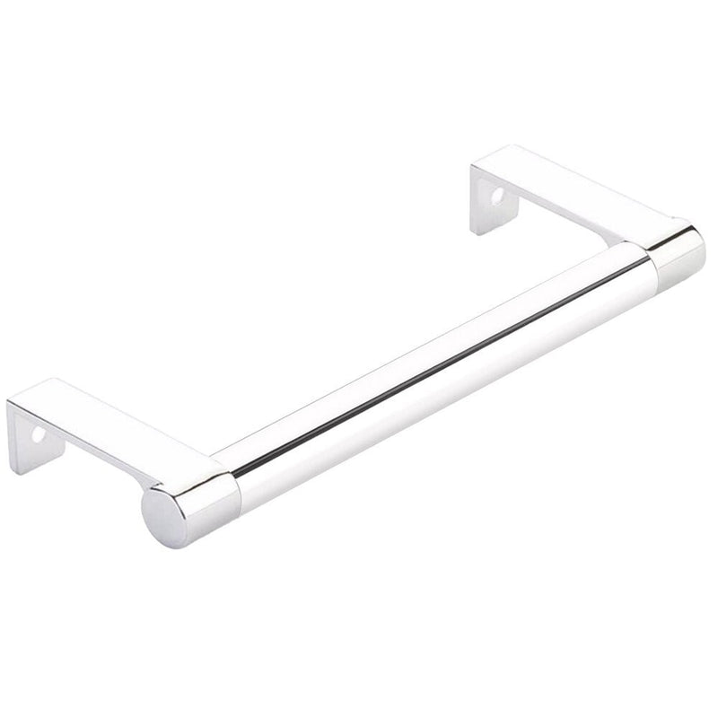 Emtek Select Round Smooth Cabinet Edge Pull, 5 1/4" C-to-C in Polished Chrome finish